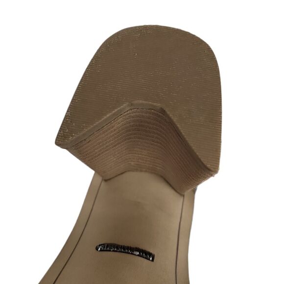 Gianni bini "Marilane" Black Suede Leather Asymmetrical Sandal Shoe Size 9.5 - Picture 9 of 11